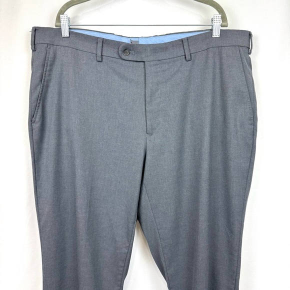 Jack Victor JV Reflex Flex Stretch Grey Crew Pants Flat Front Slacks Men's 42x29 - Picture 3 of 12